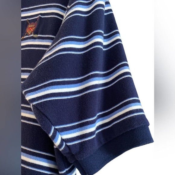 Polo Golf by Ralph Lauren striped polo shirt. Rare plaid crest shield. XL - Picture 10 of 10